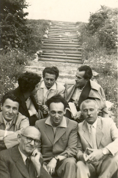 A Jelenkor szerkesztõi és munkatársai 1961-ben: Tüskés Tibor, Bárdosi Németh János, Kende Sándor, Takáts Gyula, Pákolitz István  és Csorba Gyõzõ