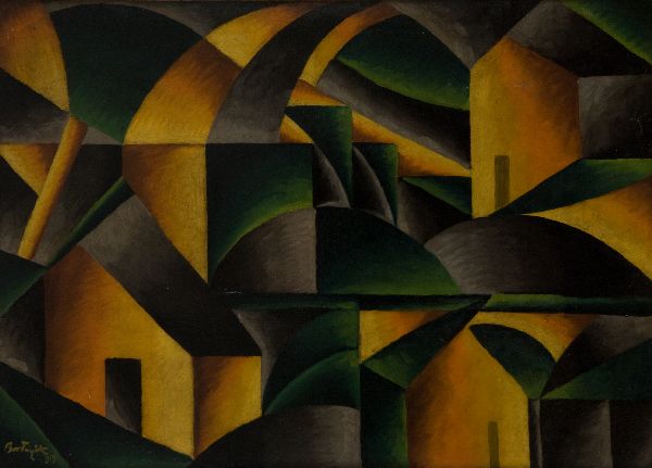 Bortnyik Sándor: Sárga-zöld tájkép, 1919