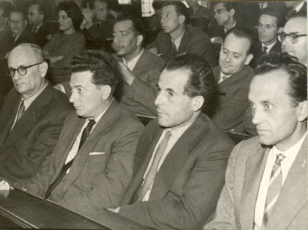 Az Írószövetség közgyûlésén (1961. május 19–20.) Bárdosi Németh János,  Pákolitz István és Csorba Gyõzõ